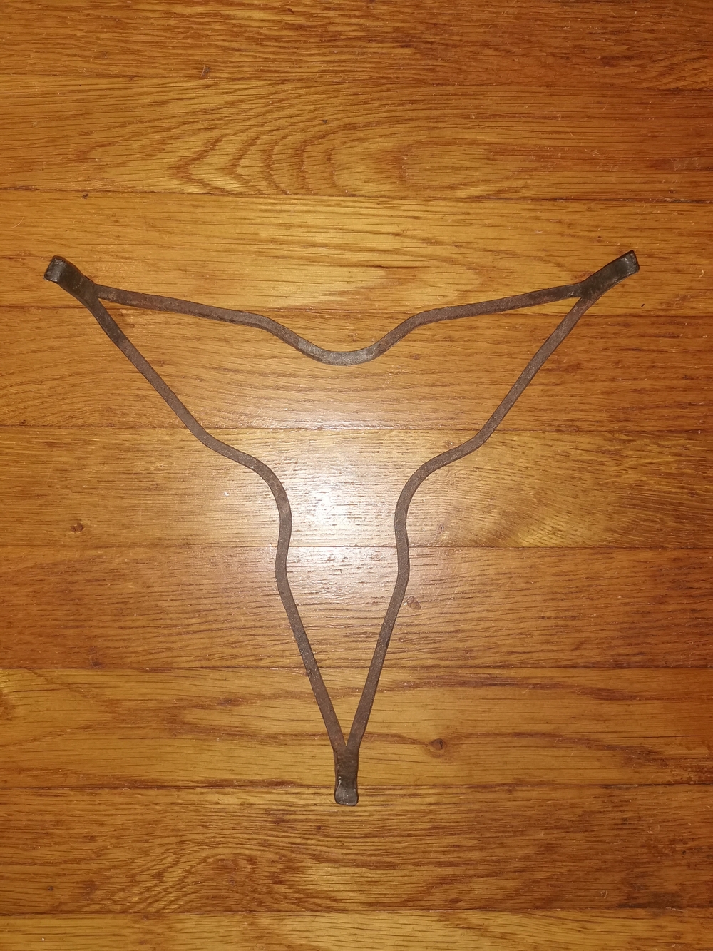 Antique Hand Forged Iron Fireplace Pot Trivet Kettle Stand Tripot 10" - Picture 5 of 10